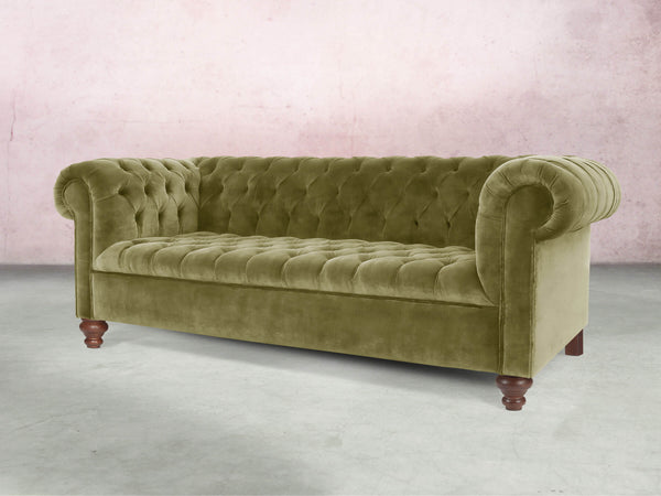 Elsa Bigger 3 Seat Chesterfield Sofa In Spring Meadow Vintage Velvet