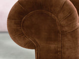 Elsa Snug 2 Seat Chesterfield Sofa In Burnt Umber Vintage Velvet