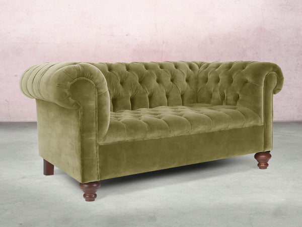 Elsa Snug 2 Seat Chesterfield Sofa In Spring Meadow Vintage Velvet