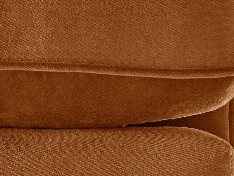 Flora 2 Seat Chesterfield Sofa In Burnt Orange Lush Velvet