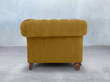 Flora 2 Seat Chesterfield Sofa In Golden Lush Velvet