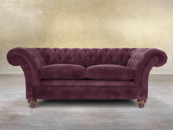 Flora 2 Seat Chesterfield Sofa In Imperial Vintage Velvet