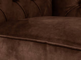 Flora 3 Seat Chesterfield Sofa In Hickory Vintage Velvet