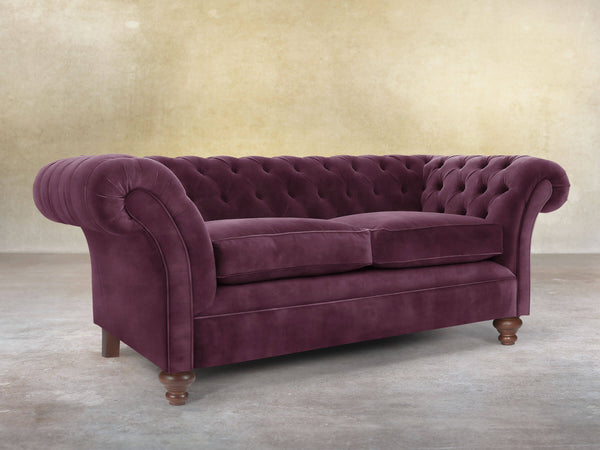 Flora 3 Seat Chesterfield Sofa In Imperial Vintage Velvet