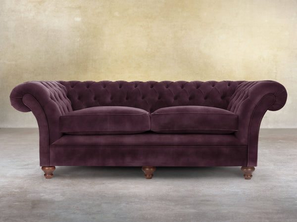 Flora 4 Seat Chesterfield Sofa In Imperial Vintage Velvet