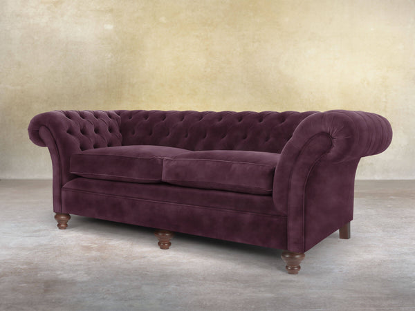 Flora 4 Seat Chesterfield Sofa In Imperial Vintage Velvet