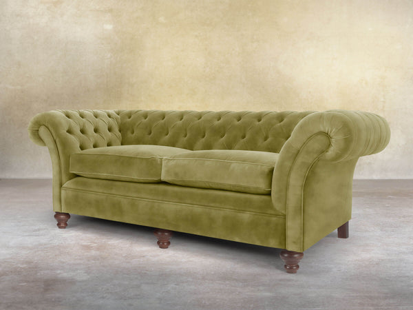 Flora 4 Seat Chesterfield Sofa In Spring Meadow Vintage Velvet