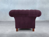 Flora Chesterfield Chair In Grape Lush Velvet