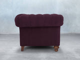 Flora Chesterfield Chair In Grape Lush Velvet