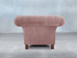 Flora Chesterfield Chair In Pink Lush Velvet