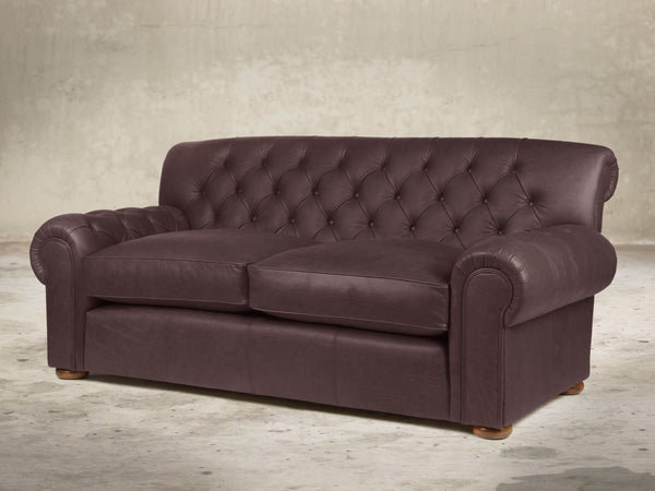 Frankie 3 Seat Chesterfield Sofa In Chocolate Chip Soft 'n' Easy Leather