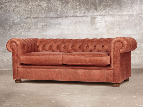 Hector 3 Seat Chesterfield Sofa In Bronze Vintage Leather