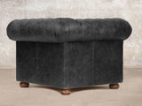 Hector Chesterfield Chair In Black Vintage Leather