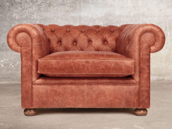 Hector Chesterfield Snuggler In Bronze Vintage Leather