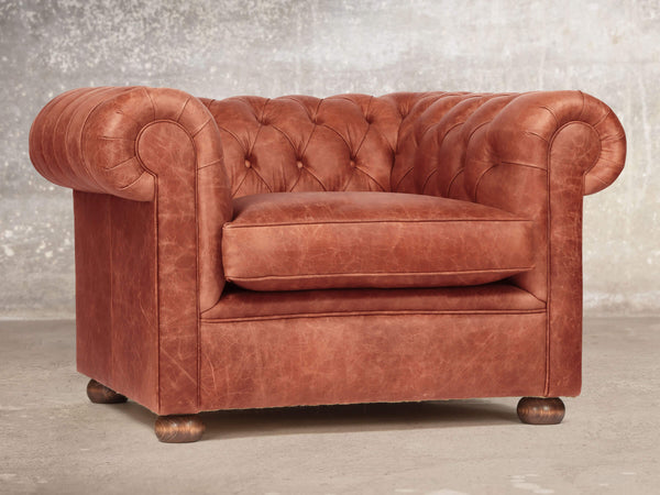 Hector Chesterfield Snuggler In Bronze Vintage Leather