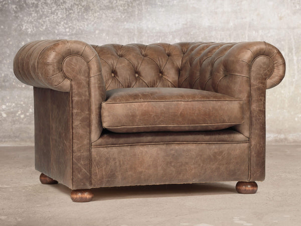 Hector Chesterfield Snuggler In Brown Vintage Leather