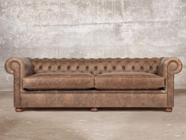 Hector Extra Large Chesterfield Sofa In Brown Vintage Leather