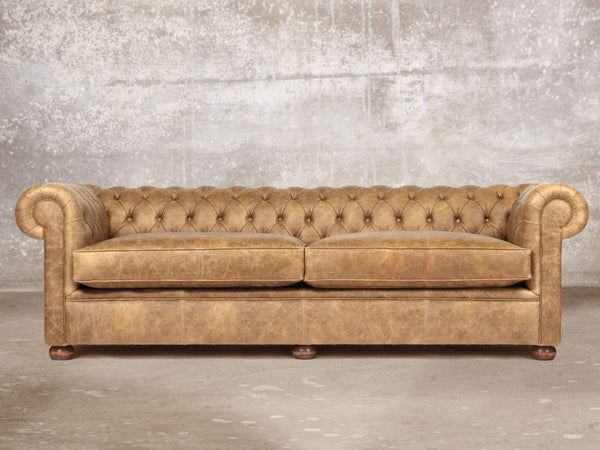 Hector Extra Large Chesterfield Sofa In Tan Vintage Leather