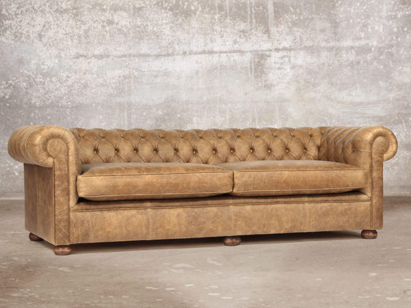 Hector Extra Large Chesterfield Sofa In Tan Vintage Leather