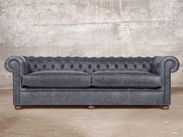 Hector Extra Large Chesterfield Sofa In Thunder Vintage Leather