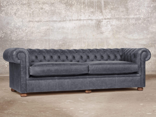 Hector Extra Large Chesterfield Sofa In Thunder Vintage Leather