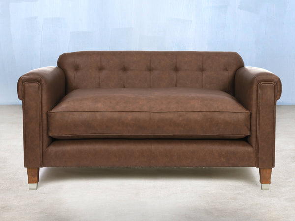 Hipster 2 Seat Chesterfield Sofa In Hazelwood Ol' School Leather