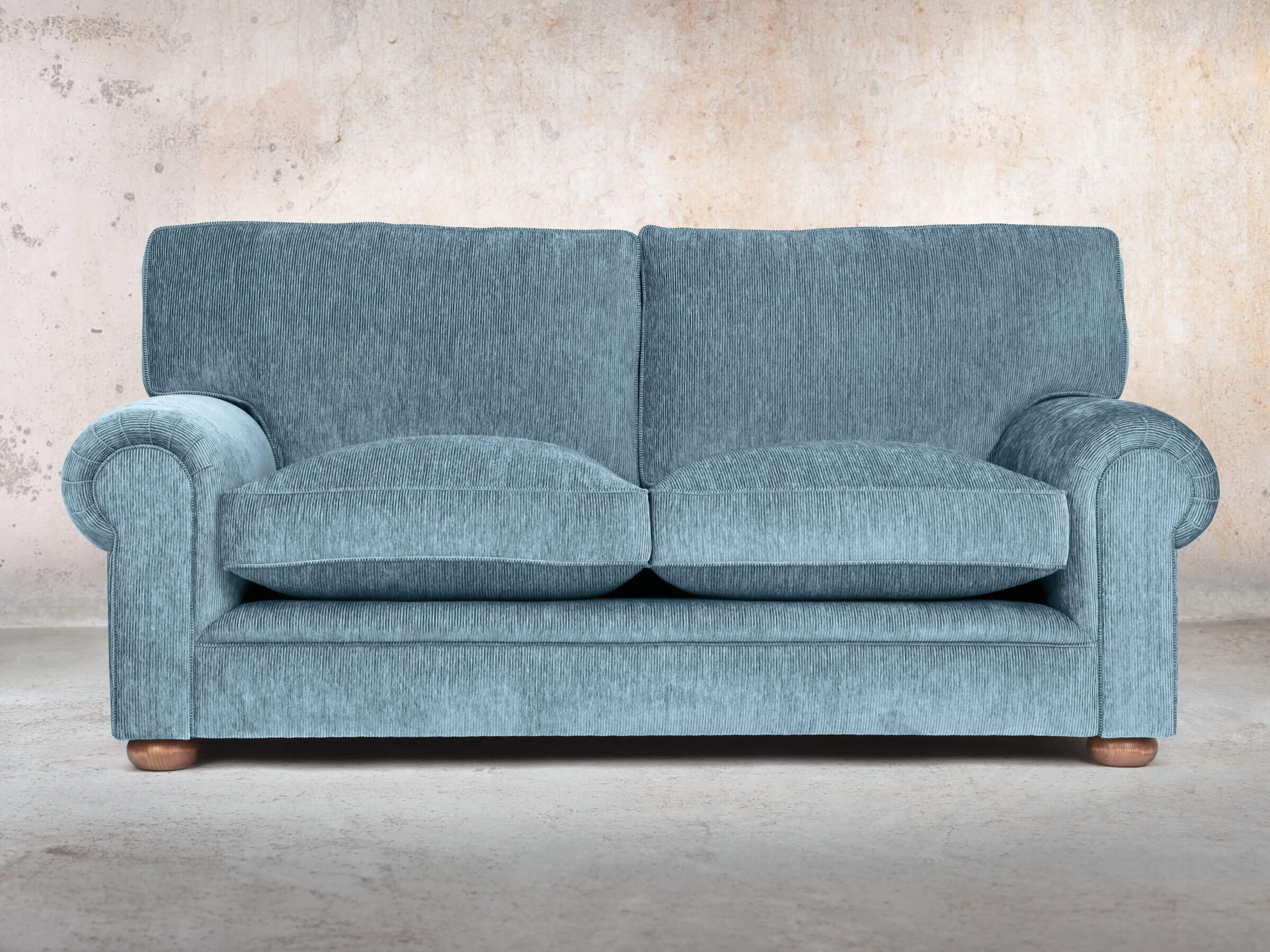 Round Arm Fabric Chesterfield Sofa | Simply Chesterfields