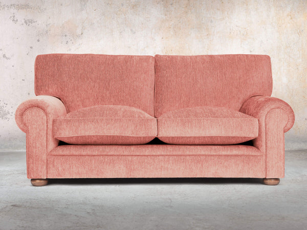 Millie 2 Seat Chesterfield Sofa In Coral Funky Cord