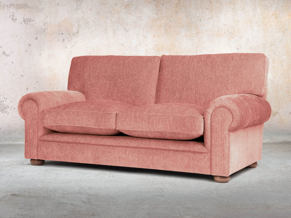 Millie 2 Seat Chesterfield Sofa In Coral Funky Cord