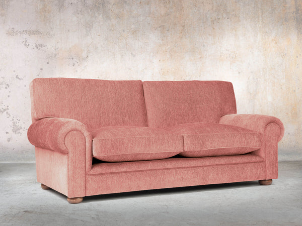 Millie 3 Seat Chesterfield Sofa In Coral Funky Cord