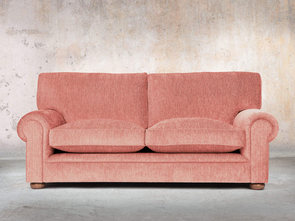 Millie 3 Seat Chesterfield Sofa In Coral Funky Cord