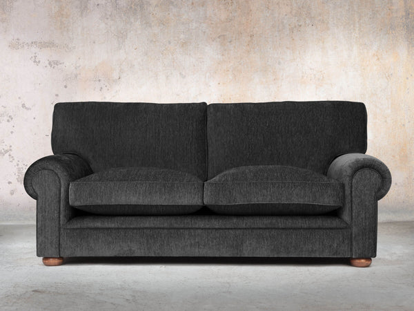 Millie 3 Seat Chesterfield Sofa In Jet Funky Cord