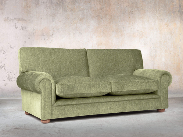 Millie 3 Seat Chesterfield Sofa In Moss Funky Cord