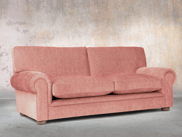 Millie 4 Seat Chesterfield Sofa In Coral Funky Cord