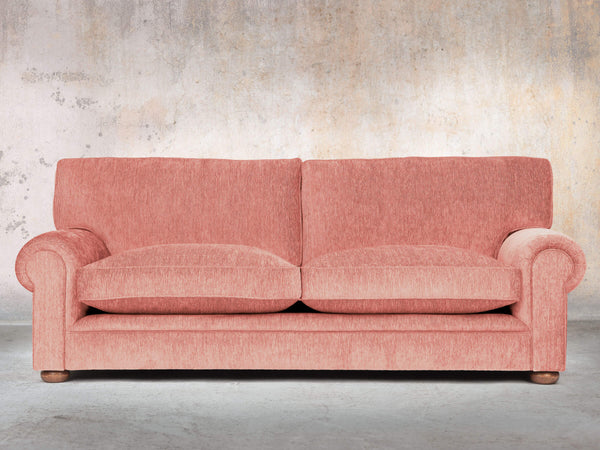 Millie 4 Seat Chesterfield Sofa In Coral Funky Cord