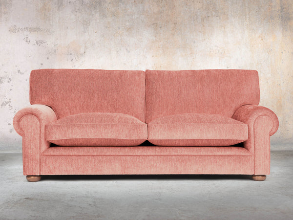 Millie Bigger 3 Seat Chesterfield Sofa In Coral Funky Cord