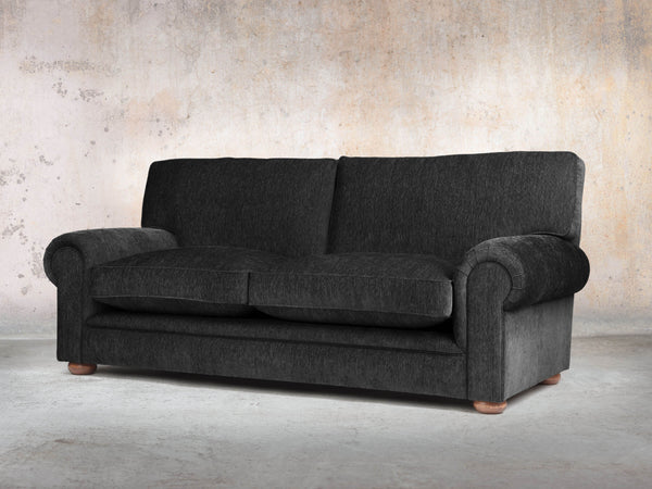 Millie Bigger 3 Seat Chesterfield Sofa In Jet Funky Cord