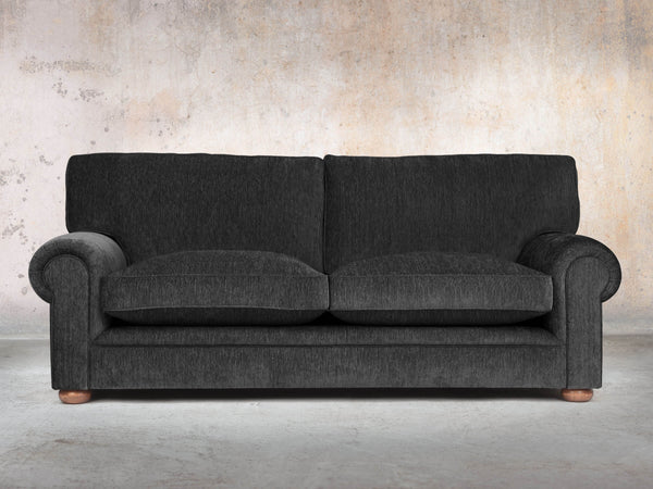 Millie Bigger 3 Seat Chesterfield Sofa In Jet Funky Cord