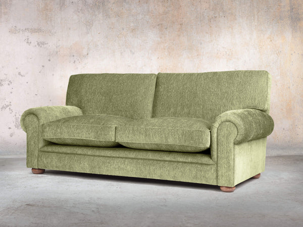 Millie Bigger 3 Seat Chesterfield Sofa In Moss Funky Cord