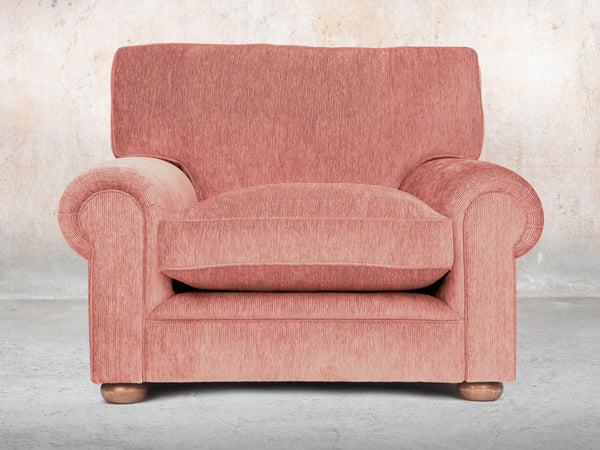 Millie Chesterfield Chair In Coral Funky Cord