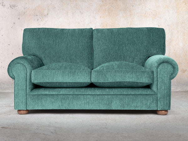 Millie Snug 2 Seat Chesterfield Sofa In Emerald Funky Cord