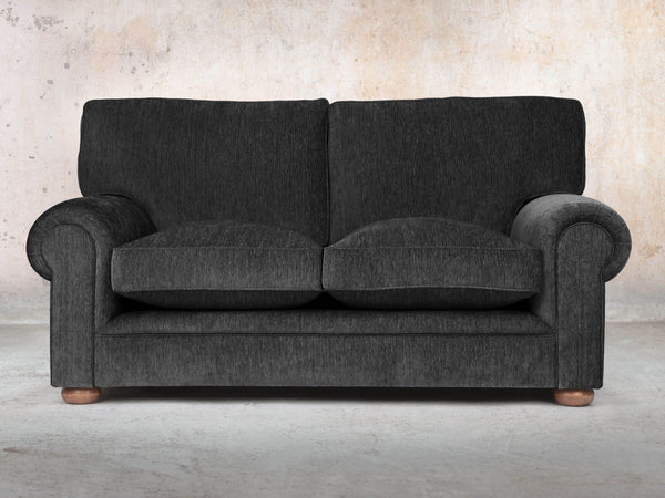 Millie Snug 2 Seat Chesterfield Sofa In Jet Funky Cord