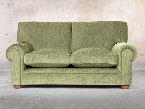 Millie Snug 2 Seat Chesterfield Sofa In Moss Funky Cord