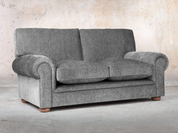 Millie Snug 2 Seat Chesterfield Sofa In Slate Funky Cord