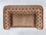 Peggy 3 Seat Chesterfield Sofa In Brown Vintage Leather