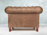 Peggy Chesterfield Snuggler In Brown Vintage Leather