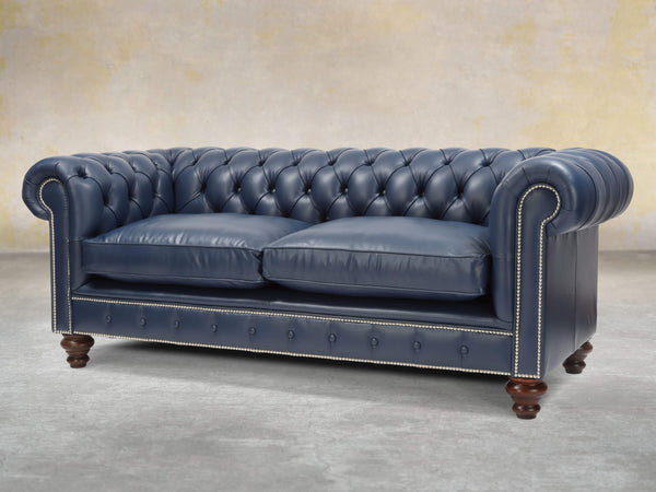 Polly 3 Seat Chesterfield Sofa In Oxford Lux Leather