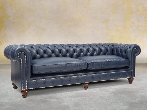 Polly 4 Seat Chesterfield Sofa In Oxford Lux Leather