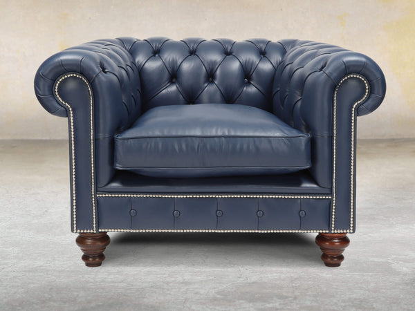 Polly Chesterfield Chair In Oxford Lux Leather