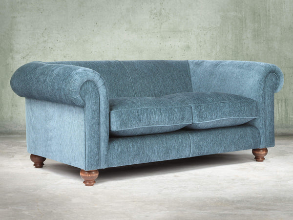 Tillie 2 Seat Chesterfield Sofa In Atlantic Funky Cord